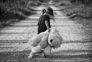 A Happy Girl's Walk with Her Favorite Teddy Bear