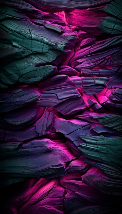 Abstract Art: The Harmony of Green, Purple, and Pink
