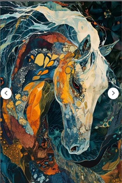 Abstract Artistry: The Vibrant and Emotional Representation of a Horse