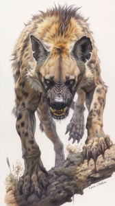Artistic Fusion of Realism and Fantasy: The Stylized Hyena