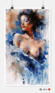 Artistic Interpretation through Watercolor Painting: A Study in Grace and Fluidity