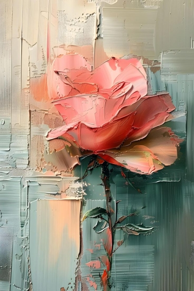Artistic Rose: A Beautiful Flower Puzzle in Oil Painting Style