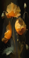 Captivating Beauty of Orange Poppies: A Study in Contrast