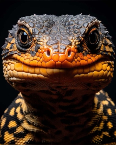 Captivating Close-Up of a Colorful Lizard