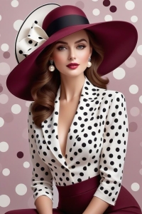 Charming Elegance: The Timeless Appeal of Polka-Dots and Wide-Brimmed Hats