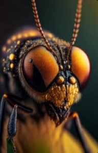Close-Up Encounter: The Fascinating Details of a Bee's Face