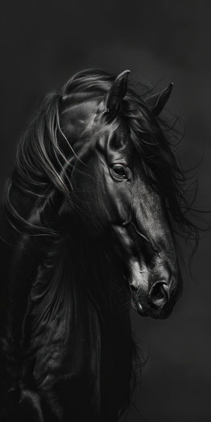 Elegant Black Horse: A Symbol of Power and Majesty