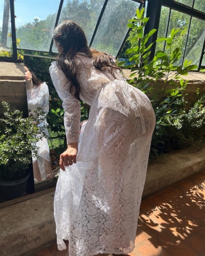 Elegant Lady in a Stylish Dress