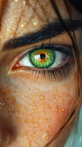 Emerald Gaze: Captivating Green Eye Detailed Close-Up