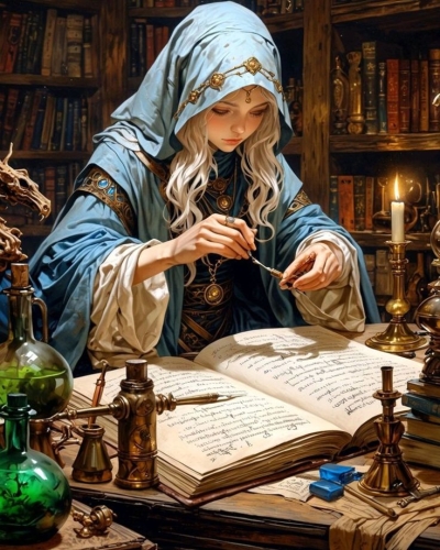 Enchanting Alchemy: A Glimpse into the World of a Mystical Librarian