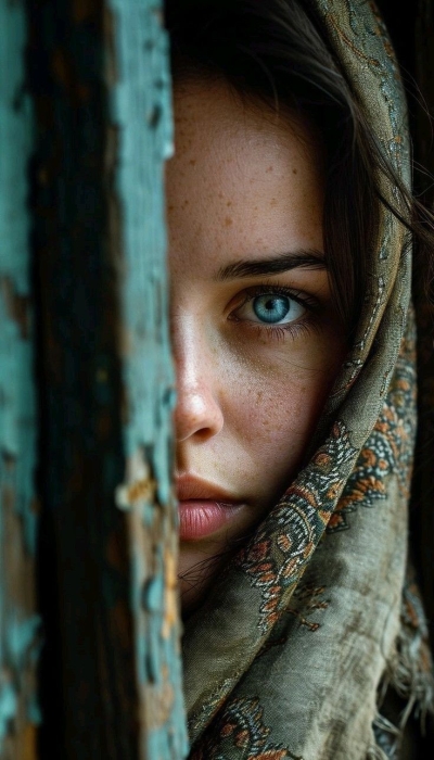 Enigmatic Gaze: The Allure of Striking Blue Eyes