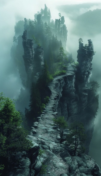 Enigmatic Pathway: A Journey Through the Mythical Landscape