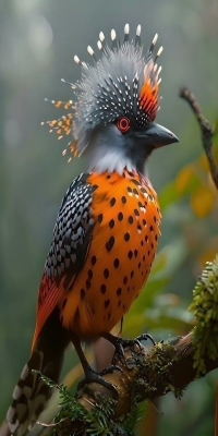 Exquisite Orange Bird: A Marvel of Tropical Forests