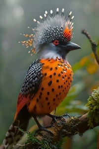 Exquisite Orange Bird: A Marvel of Tropical Forests