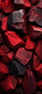 Geological Wonders: The Aesthetic Harmony of Red and Black Stones