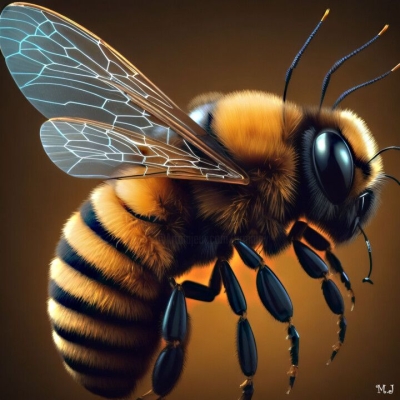 Intricate Details of a Bee's Life: A Microscopic View