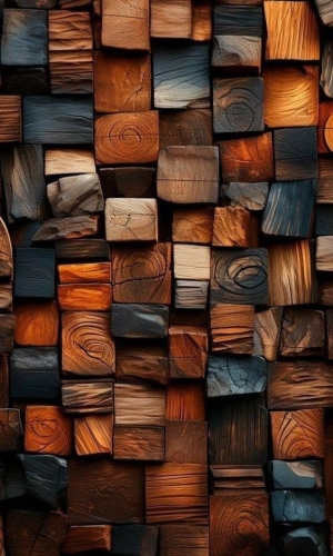 Intricate Mosaic of Wooden Textures: A Study in Natural Patterns