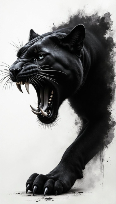 Intriguing Artistic Interpretation of a Black Panther