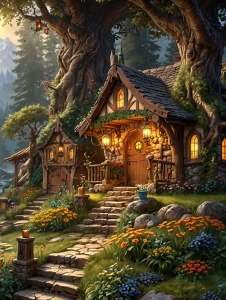 Jigsaw Planet: Enchanting Forest Cottage Puzzle