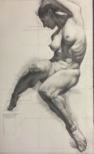 Mastering the Art of Human Figure Drawing: A Study in Charcoal and Pencil