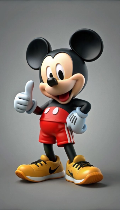 Mickey Mouse in Classic Outfit: The Iconic Cartoon Character