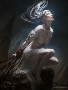 Mystical Prisoner: An Emotive Fantasy Portrayal