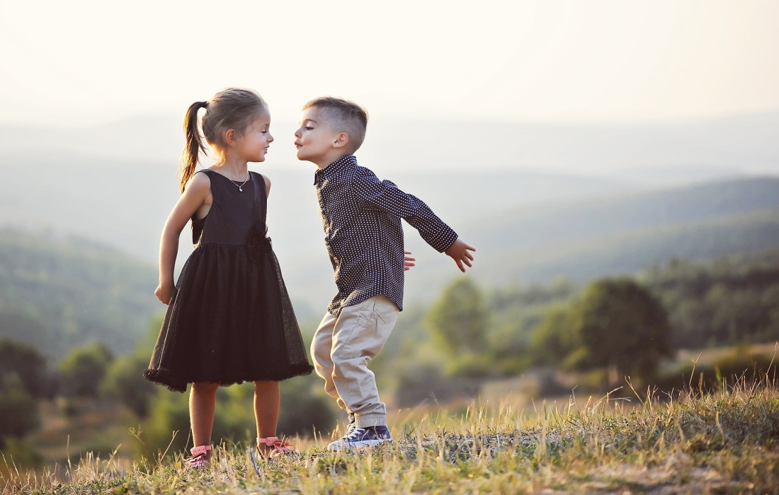Playful Moments: Aron and Arsa's Adorable Mountain Interaction