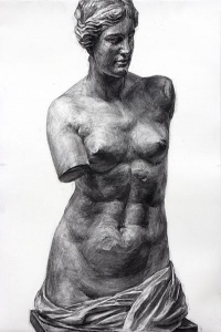 Rediscovering Classical Beauty through a Sketch of Ancient Sculpture