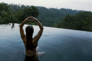 Serenity at Infinity: Pool Meditation in Ubud, Indonesia