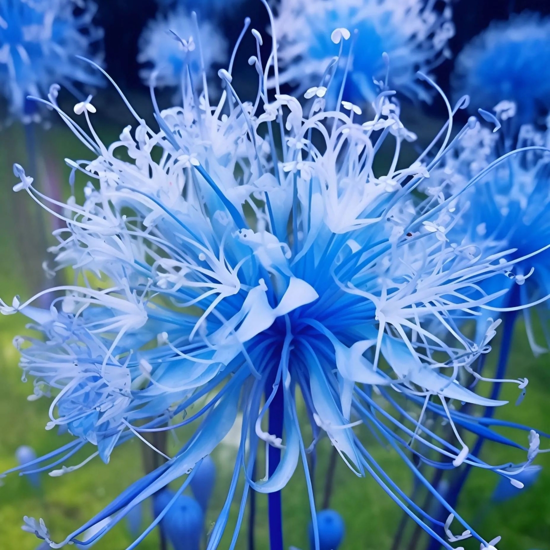 Stunning Close-Up of a Vibrant Blue Flower: A Study of Natural Beauty