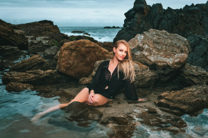 Stunning Fashion Statement Amidst Punta Negra's Majestic Rocks