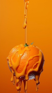 Submerged in Citrus: Abstract Art with a Tangy Twist