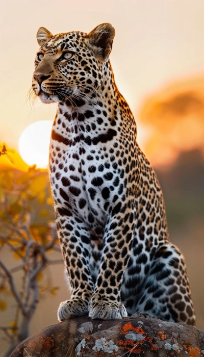 Sunset Leopard: A Majestic Encounter in the Wild