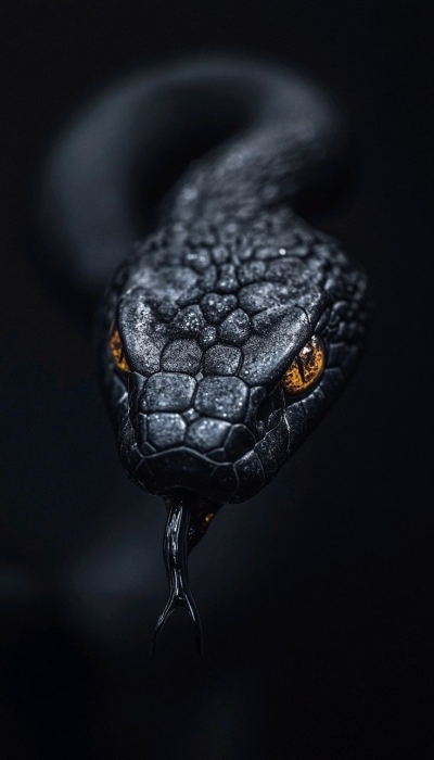 The Enigmatic Black Snake: A Study of Texture and Color