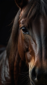 The Expressive Portrait of a Majestic Horse: A Close-up Study