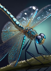 The Intricate Beauty of a Dragonfly Close-Up