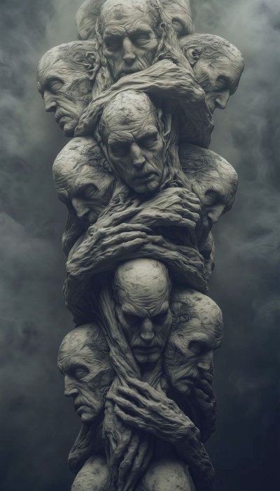 The Intricate Interplay: A Sculptural Study of Human Interconnectedness