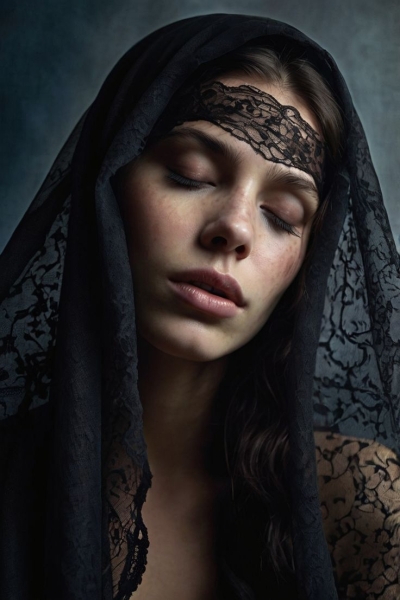The Serenity Behind the Black Lace Veil
