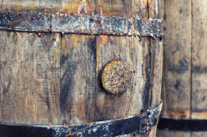 Time-Weathered Wooden Barrel at Museo Naval Armada, Spain: A Tale of Maritime History