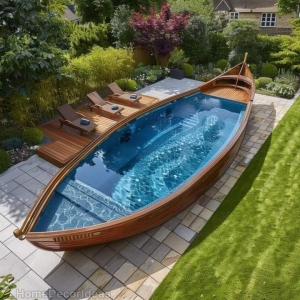 Transforming Backyards into Nautical Escapes: Boat-Shaped Pool Design