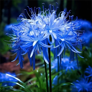Unveiling the Beauty: Close-up of a Vibrant Blue Flower in Nature