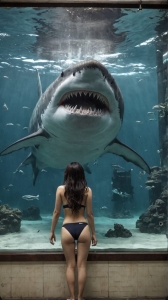 Unveiling the Depths: An Encounter with a Majestic Shark at an Aquarium