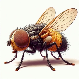 Unveiling the Intricacies of a Fly: A Detailed Illustration