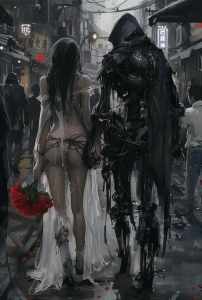 Urban Nightfall: A Tale of Contrast Between Man and Machine