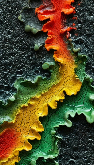 Vibrant Abstract Artwork: The Dance of Colors and Textures