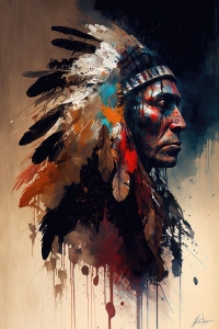 Vibrant Artistry: A Colorful Representation of Native American Heritage