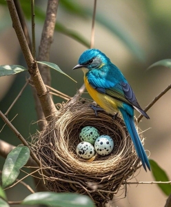 Vibrant Bird Parenting: A Glimpse into the Nesting World