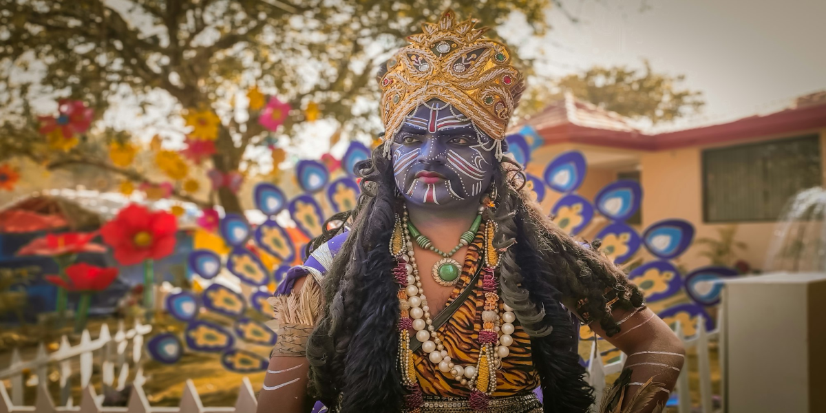 Vibrant Portrayal of Lord Shiva at the Surajkund Fair, Faridabad, Haryana