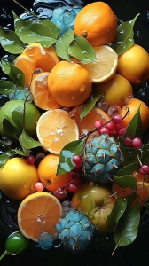 Vibrant Showcase of Citrus Fruits: Oranges, Lemons and More