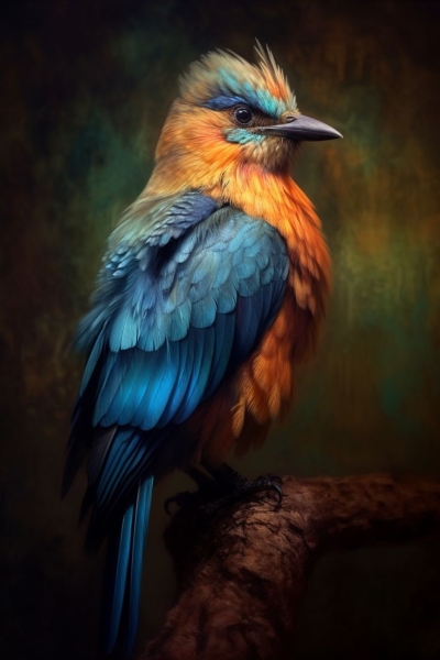 Vibrant Vividity: A Colorful Bird's Striking Display